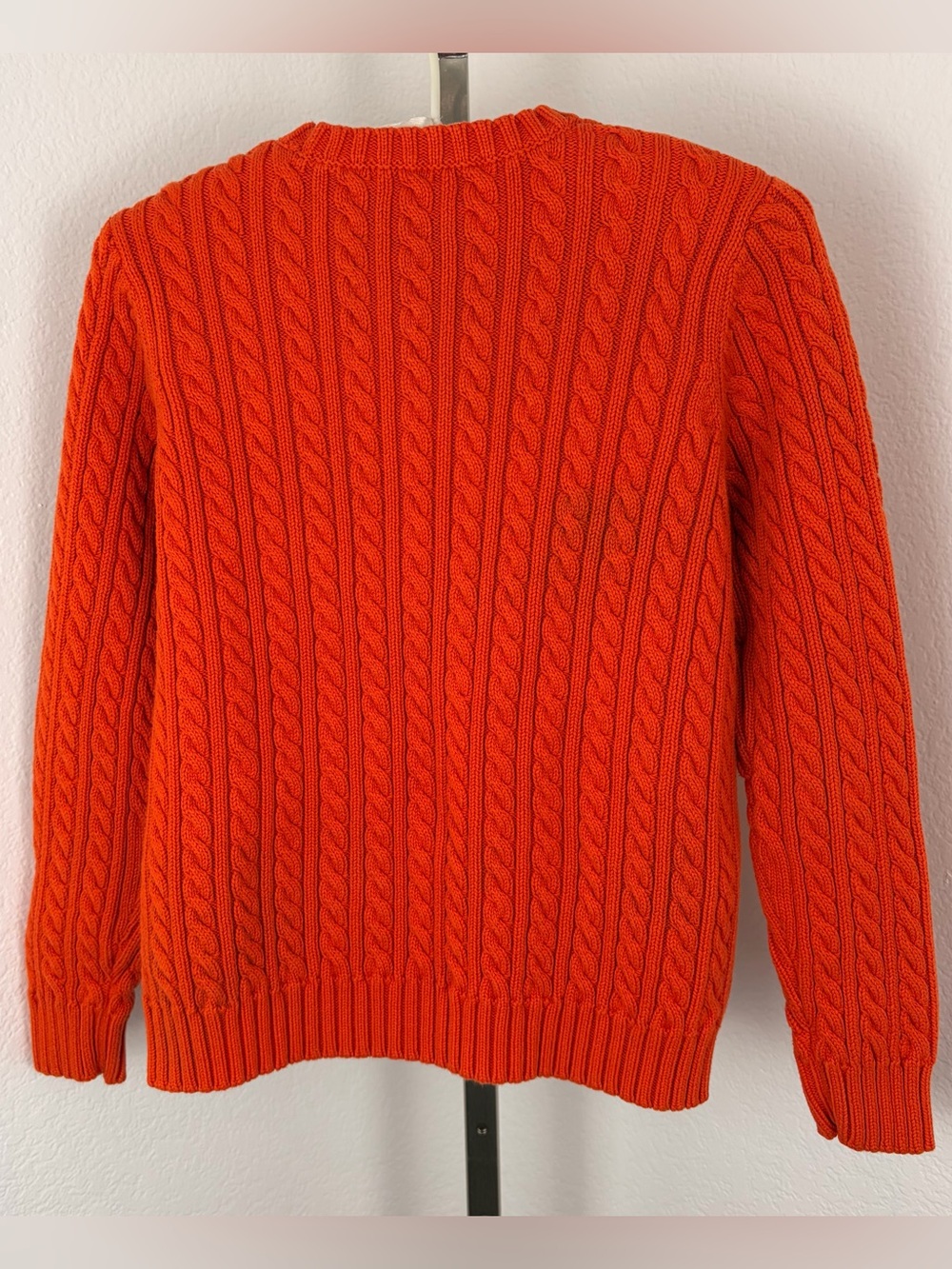 Lauren Ralph Lauren Vintage Orange Cable Knit Sweater - Picture 4 of 6
